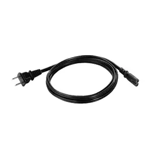 Zebra 50-16000-182R – Cable de Línea AC 1.8m Sin Tierra, Dos Cables